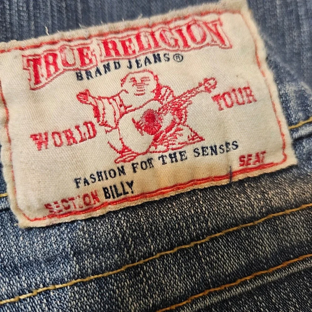 True Religion Billy Flap Pockets Men Jeans Blue Denim 31x29